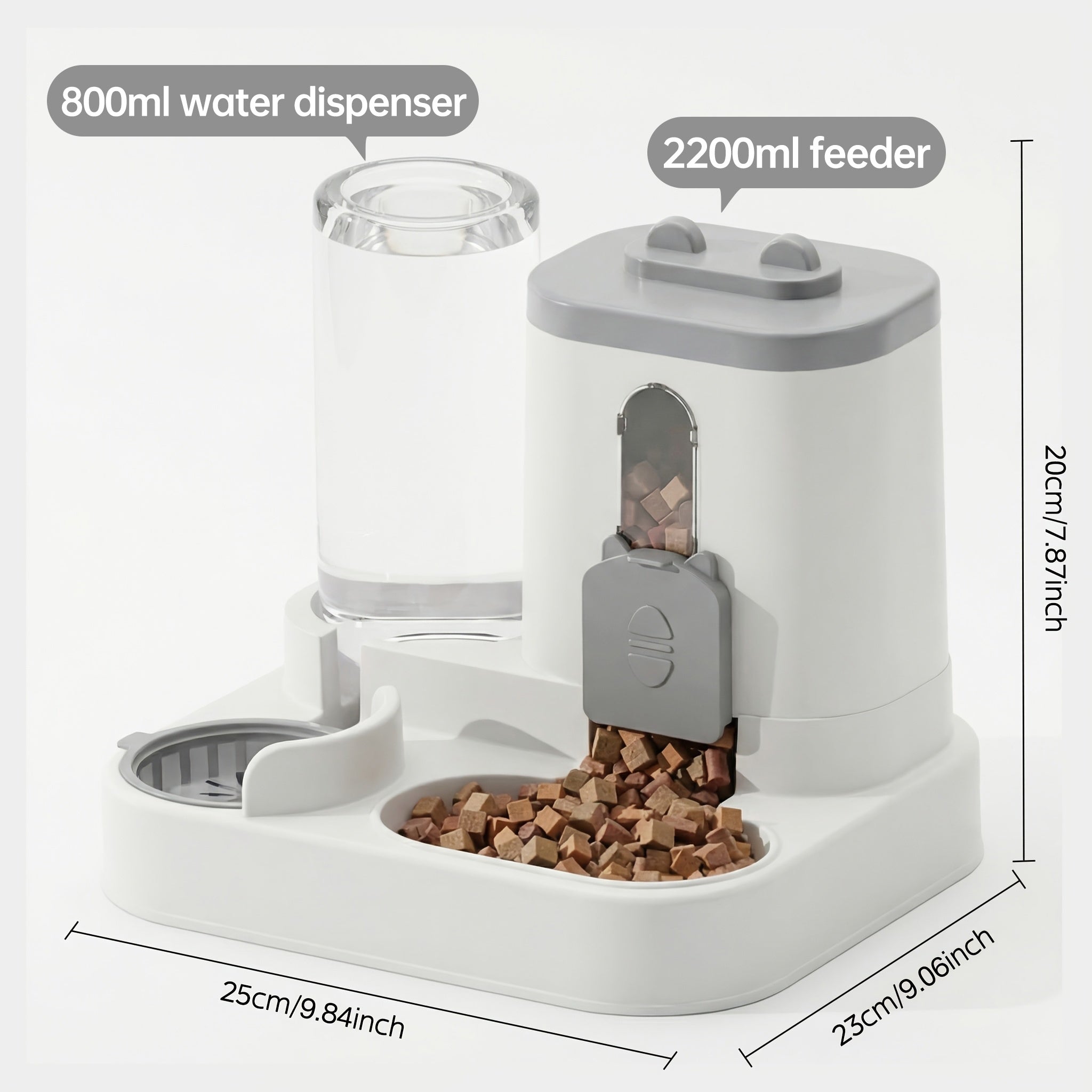 Space-Saving 2-in-1 Auto Feeder & Waterer - product image 2