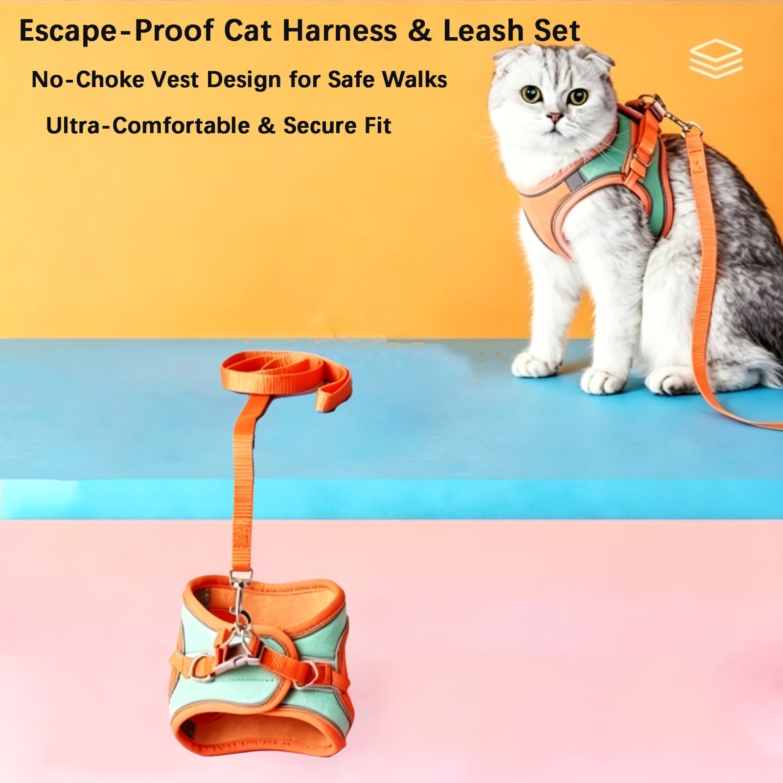 SafeWalk™ Reflective Cat Vest Harness - product image 2