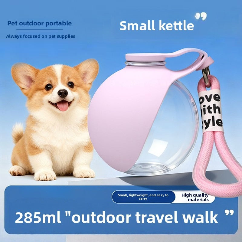 Pet Walking Essentials Kit — Water Bottle + Cat Harness + Poop Bags + Lick Pad