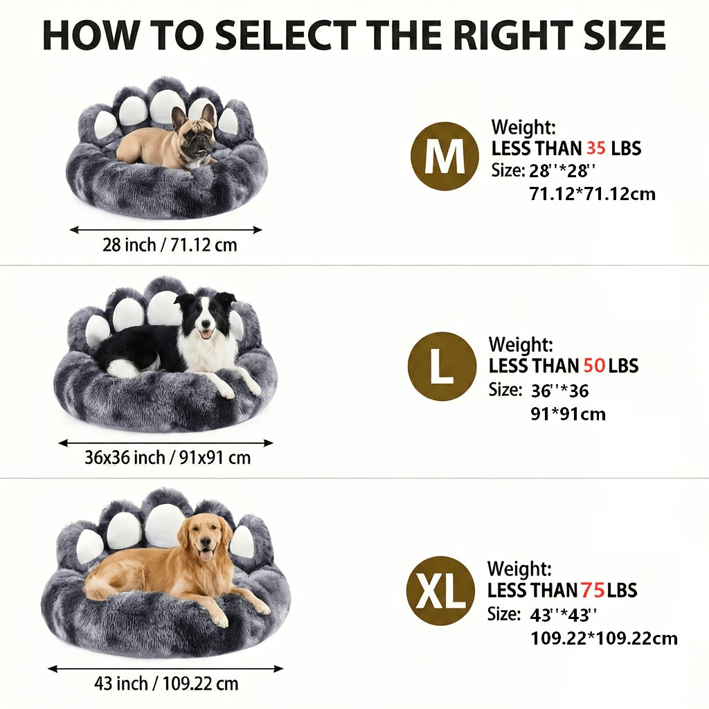 CloudComfort™ Bear Paw Calming Donut Bed - product image 3