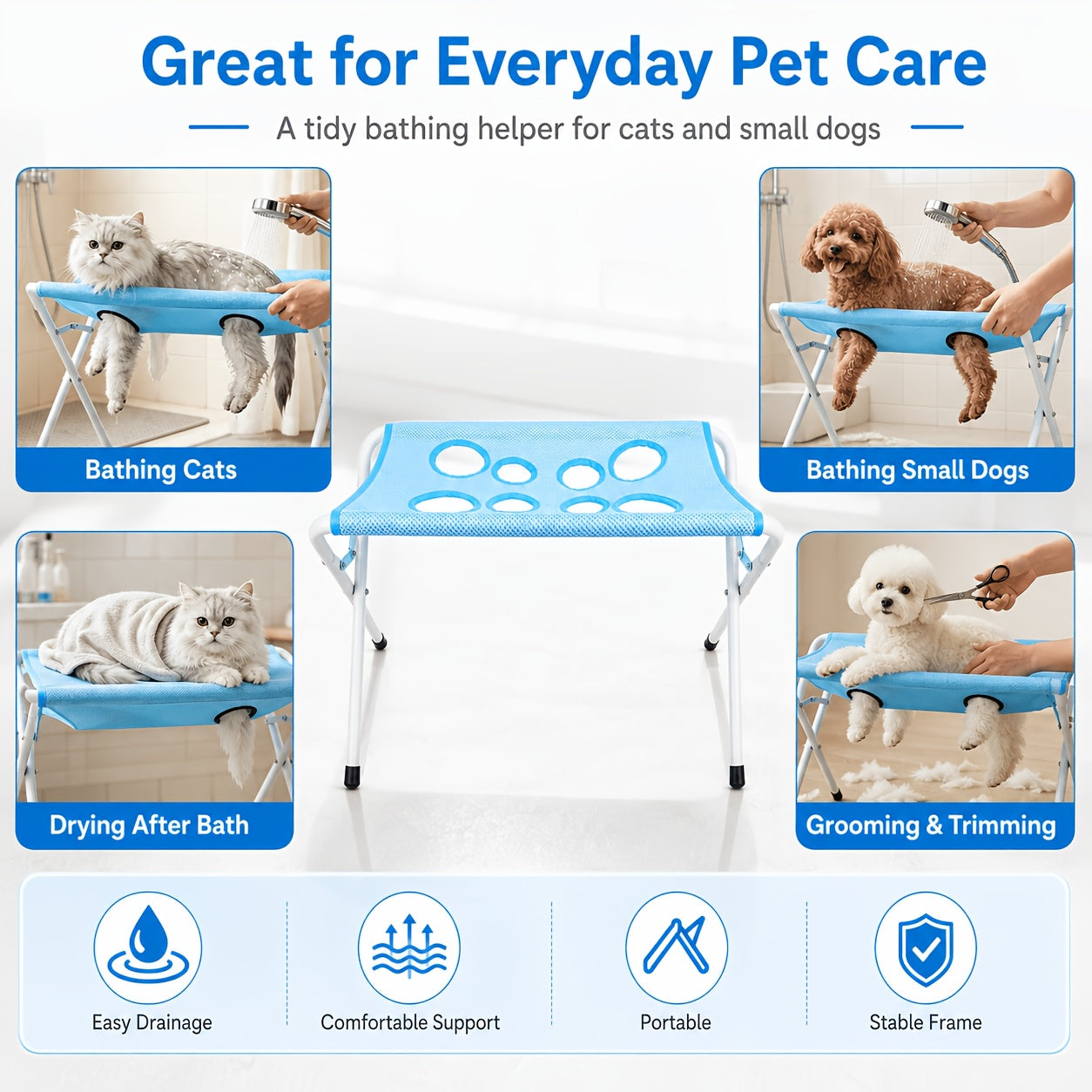 Cat Bath Stand – Stress-Free Cat Washing & Grooming Support