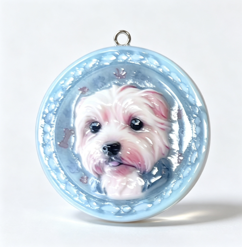 Custom Pet Portrait Pendant | Made From Your Pet’s Photo, Personalized Gift for Dogs & Cats（Free Shipping）