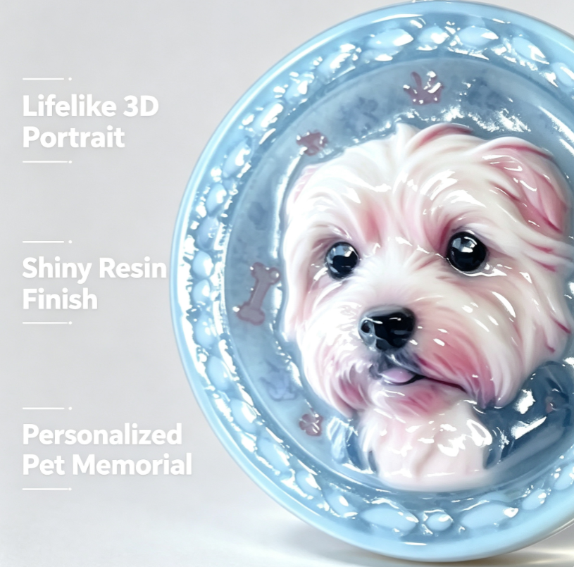 Custom Pet Portrait Pendant | Made From Your Pet’s Photo, Personalized Gift for Dogs & Cats（Free Shipping）