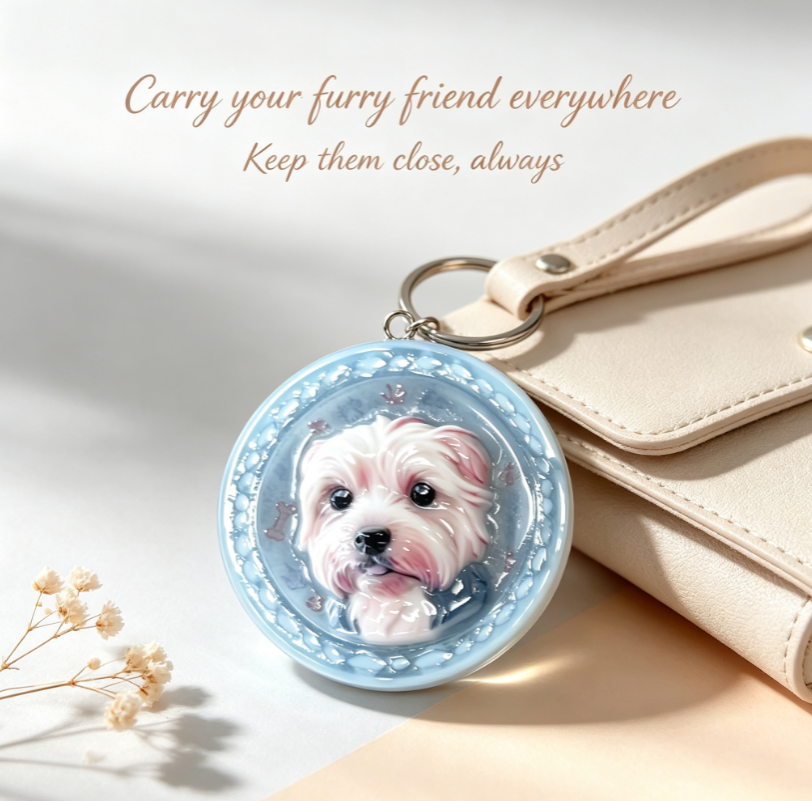 Custom Pet Portrait Pendant | Made From Your Pet’s Photo, Personalized Gift for Dogs & Cats（Free Shipping）