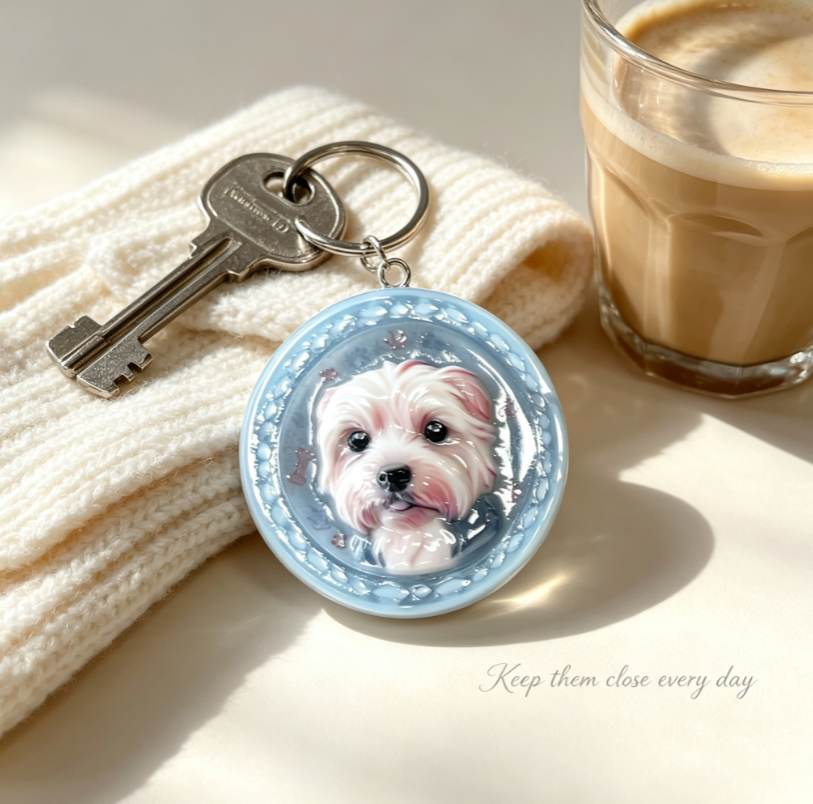 Custom Pet Portrait Pendant | Made From Your Pet’s Photo, Personalized Gift for Dogs & Cats（Free Shipping）