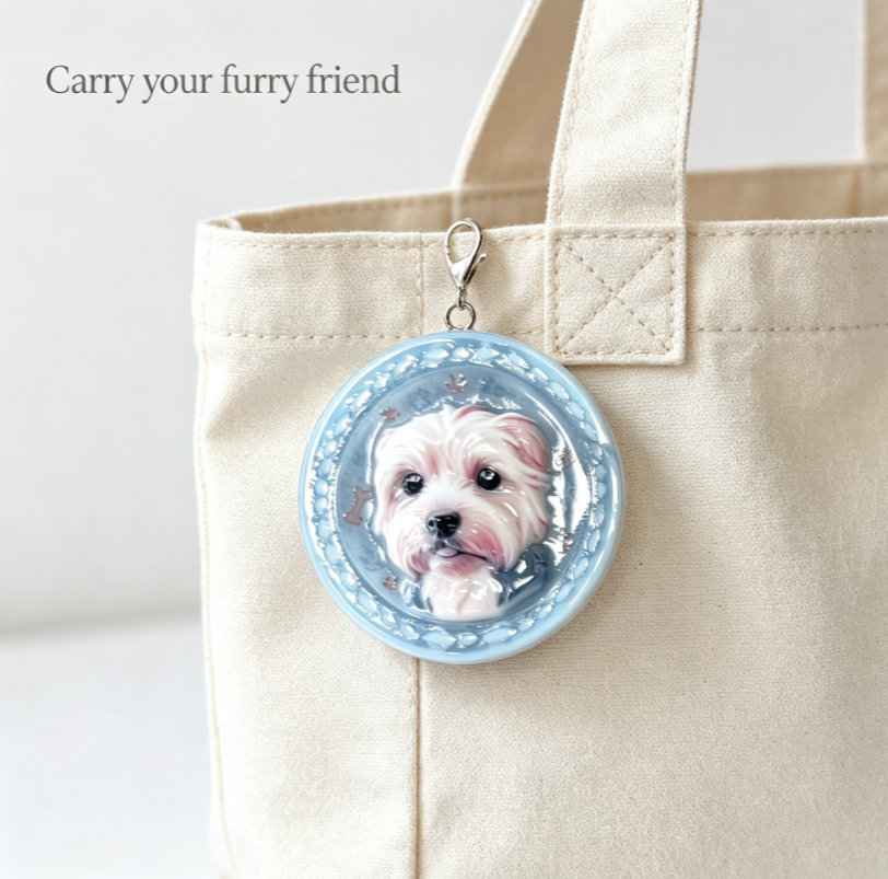 Custom Pet Portrait Pendant | Made From Your Pet’s Photo, Personalized Gift for Dogs & Cats（Free Shipping）