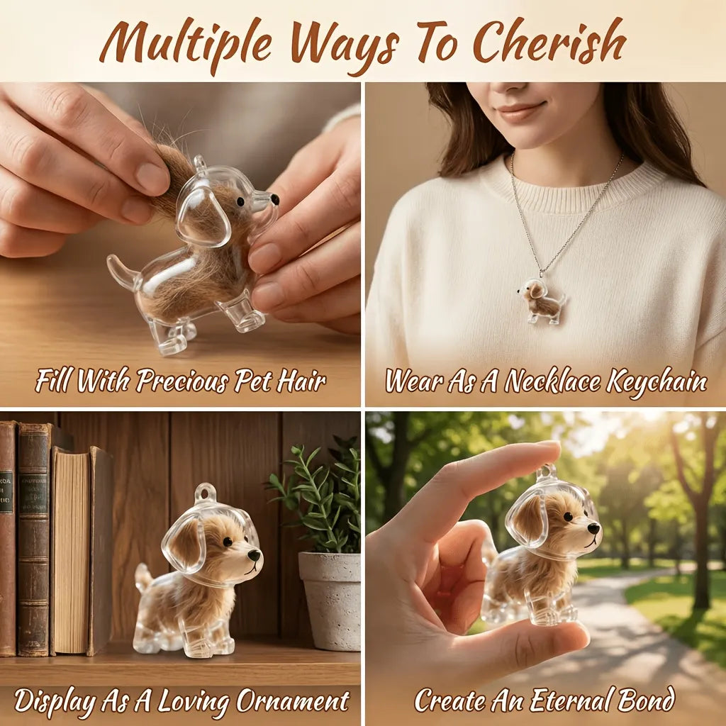 Pet Hair Keepsake Keychain - Carry Your Furry Friend Everywhere(Free Shipping) - product detail view