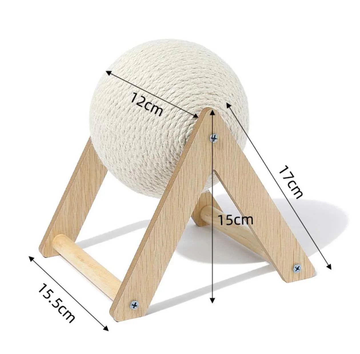 Natural Sisal Rope Cat Scratcher Ball - additional product view