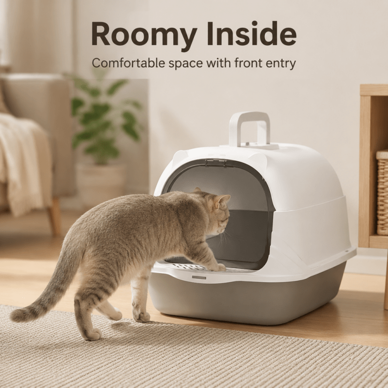 PureAir XL Enclosed Cat Litter Box - close-up product view