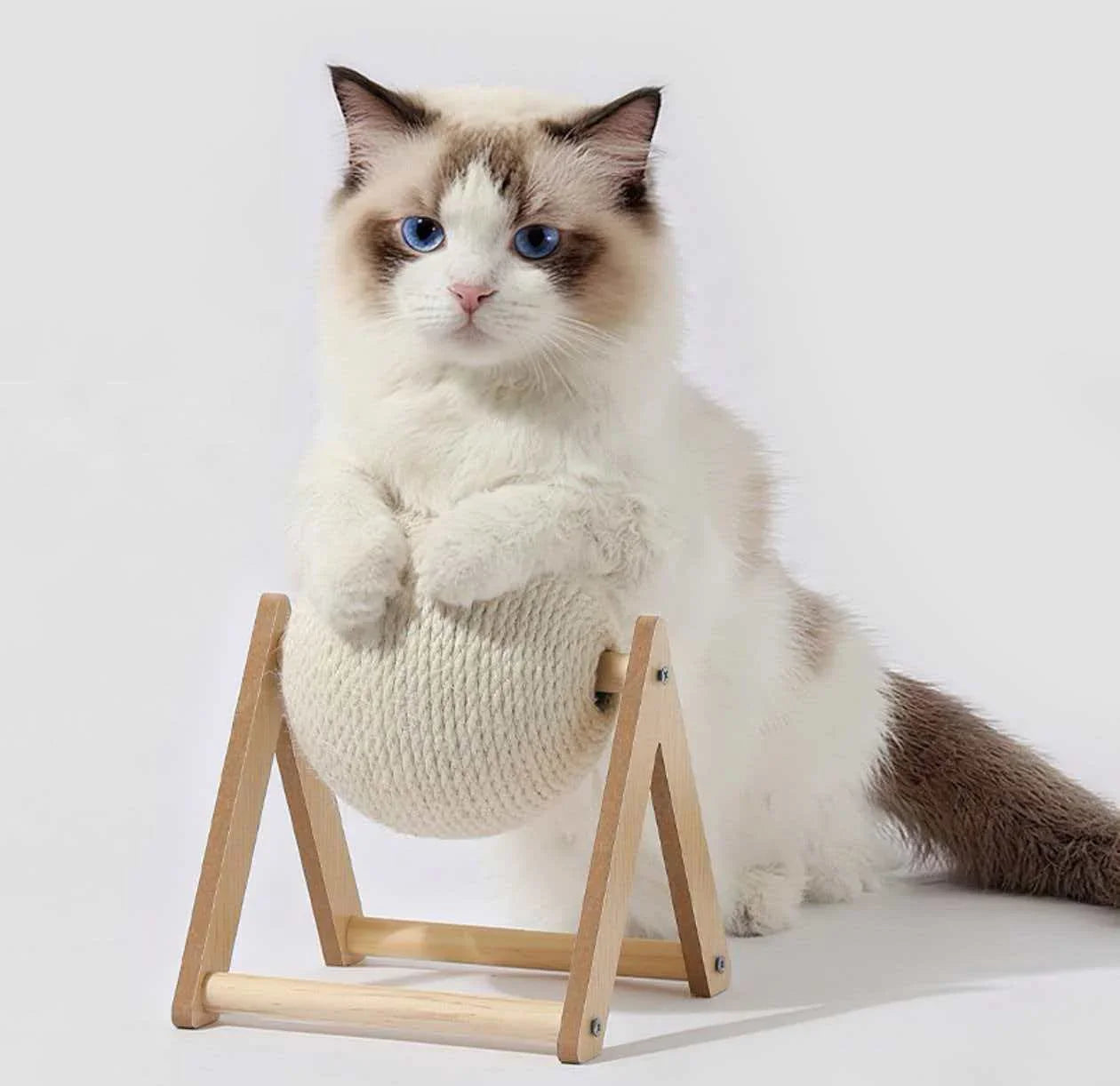 Natural Sisal Rope Cat Scratcher Ball - alternate product view