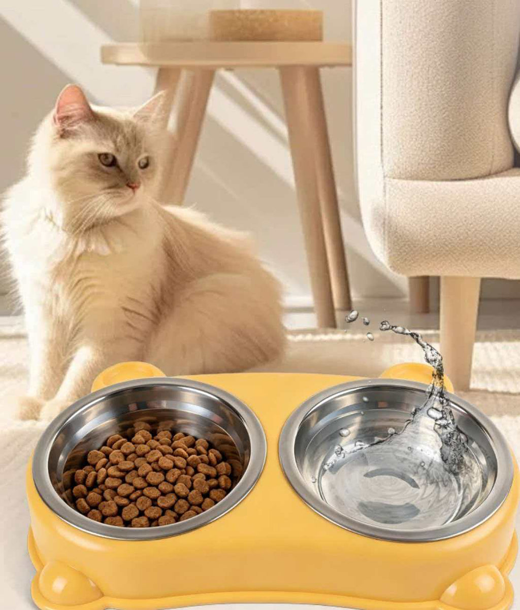 Spill-Proof Double Pet Bowl