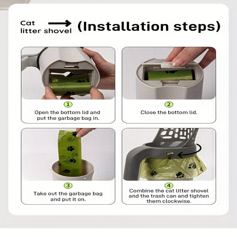 Large-Capacity Cat Litter Scoop with Integrated Trash Bin - product image 9