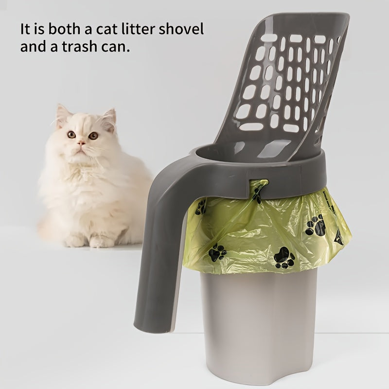 Large-Capacity Cat Litter Scoop with Integrated Trash Bin - product image 1