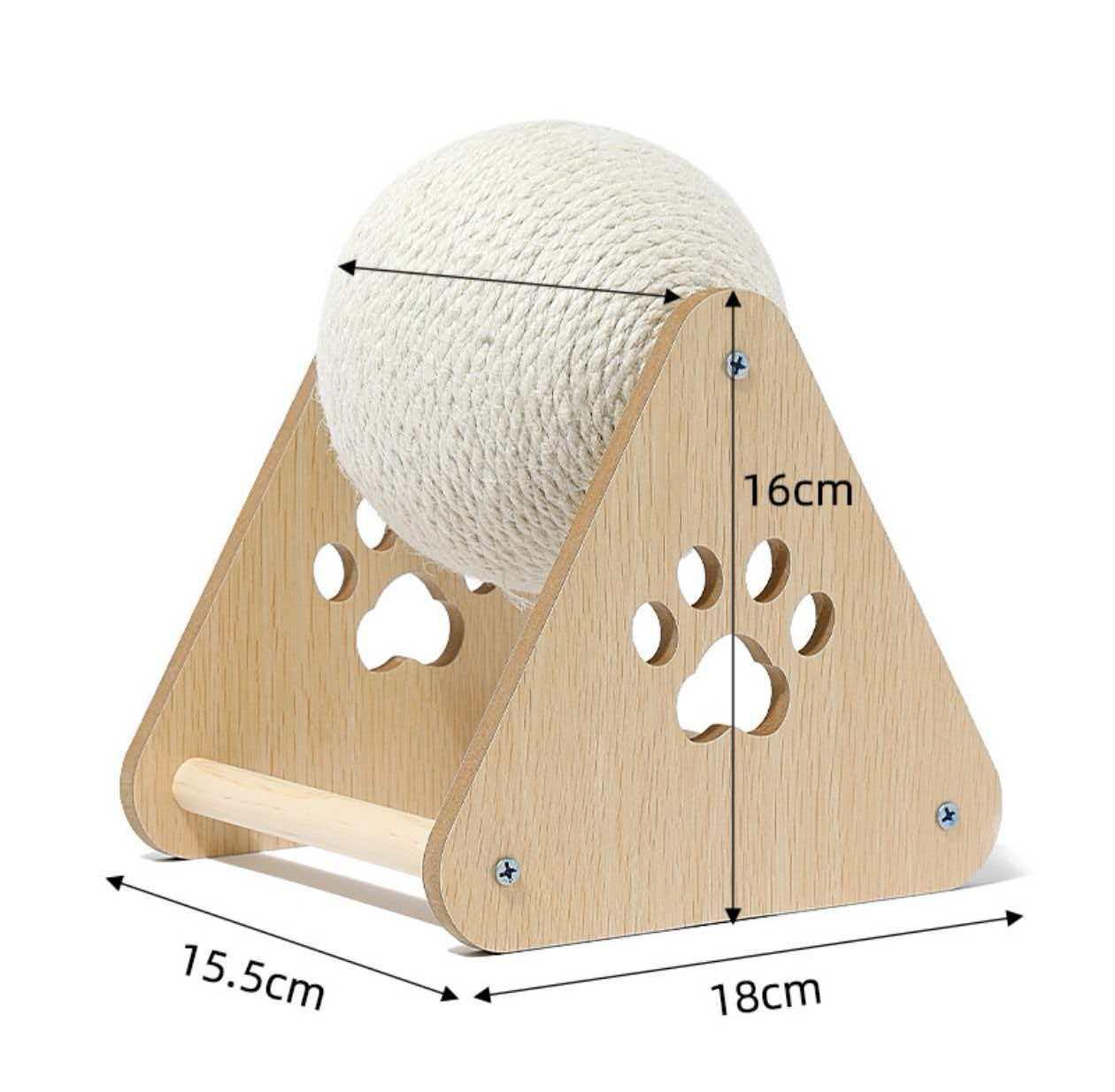 Natural Sisal Rope Cat Scratcher Ball - product design detail