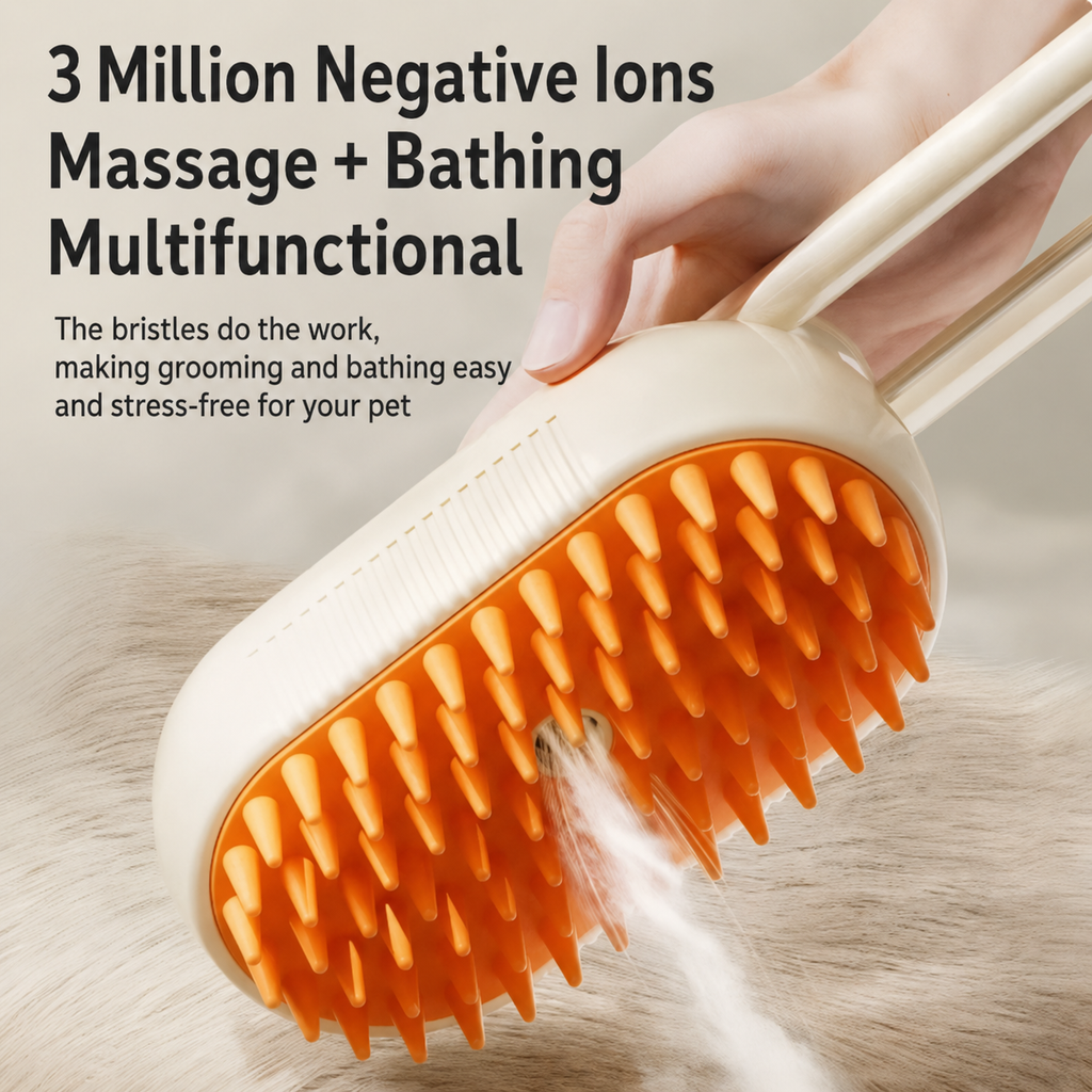 Pet Grooming Brush, Dog Cat Massage Bath Comb