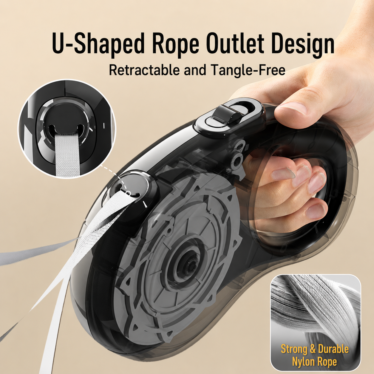 Solid Color Retractable Dog & Cat Leash