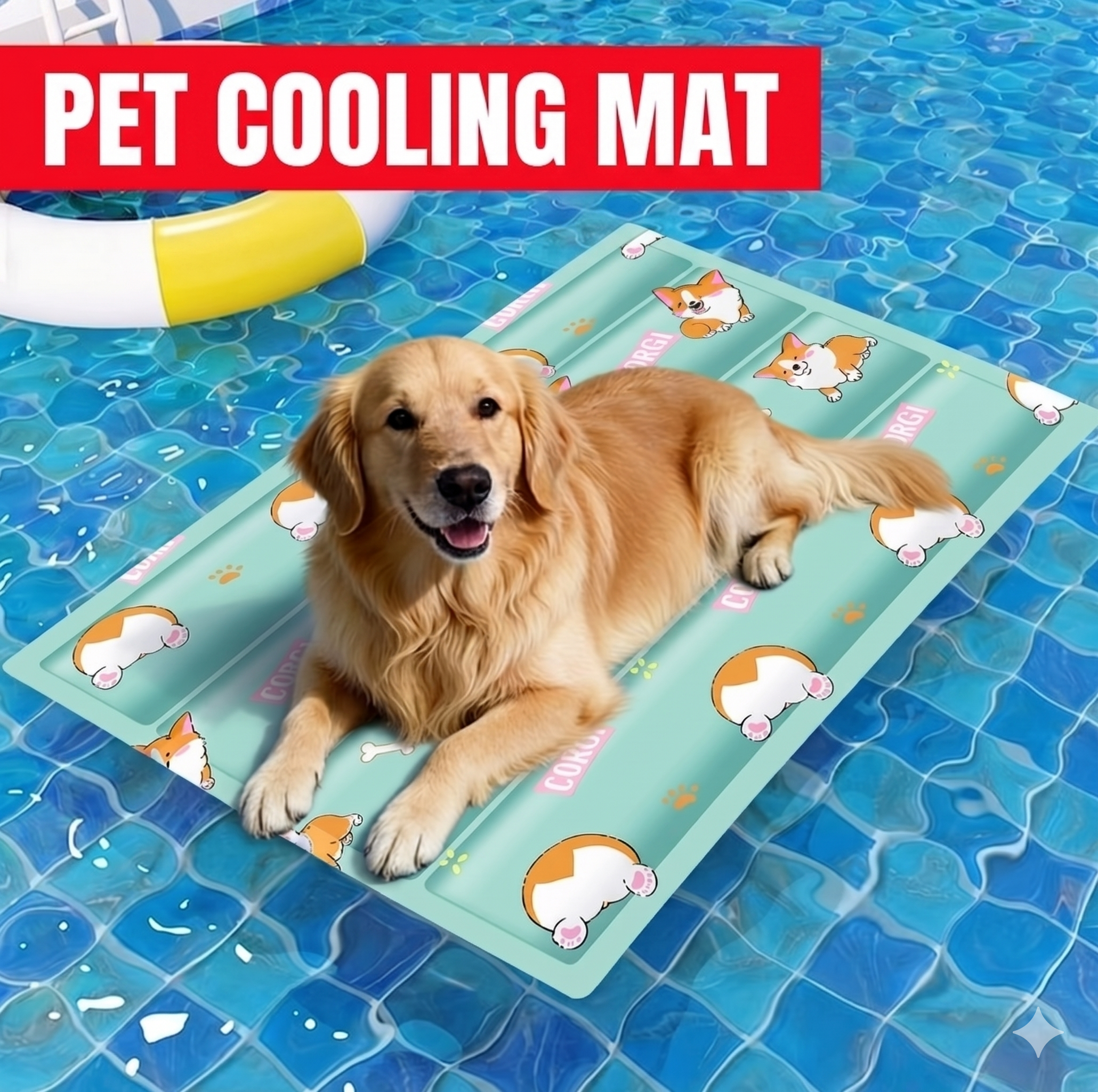 Summer Pet Cooling Kit — Ice Mat + Ice Silk Bed + Water Fountain