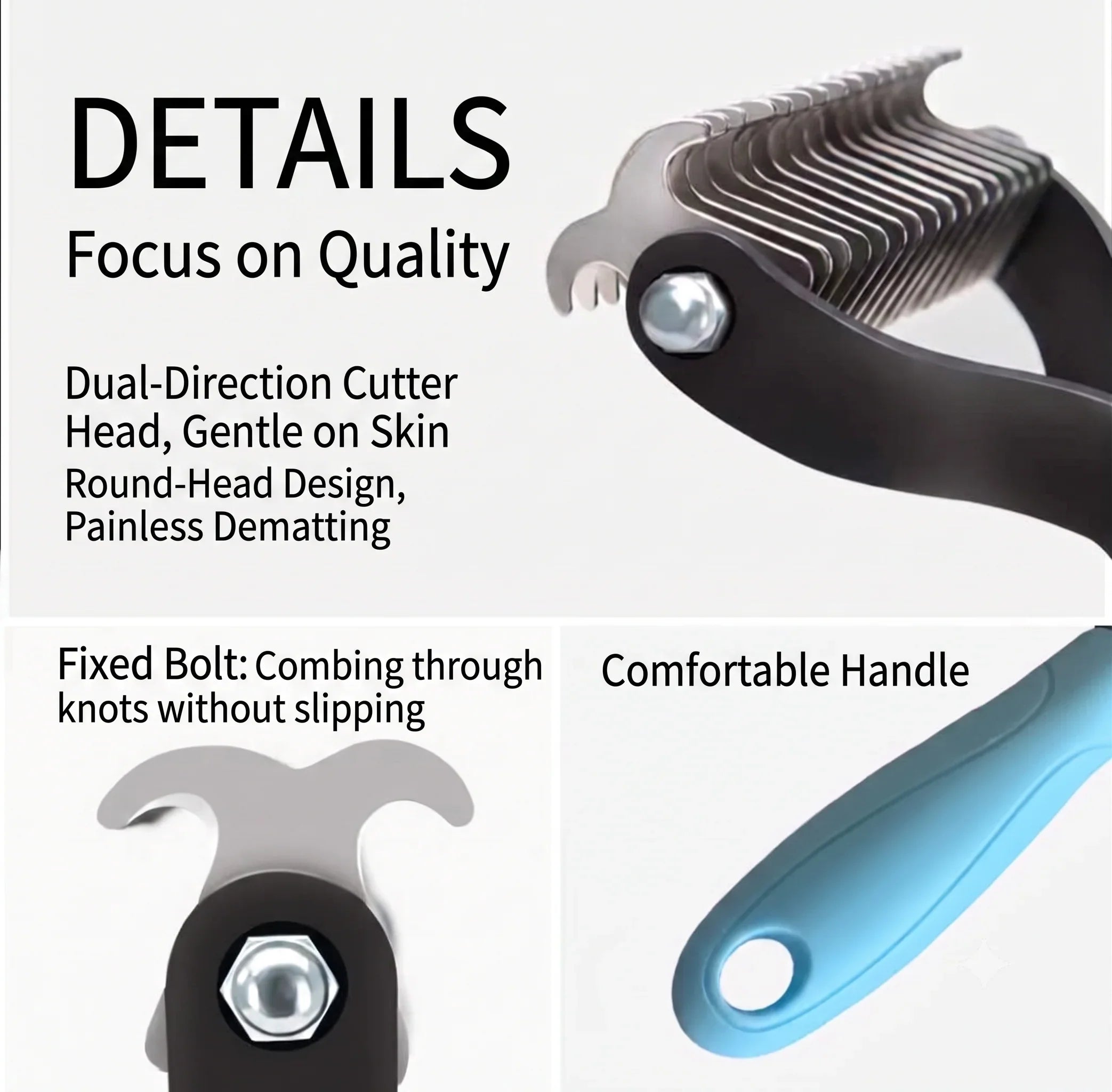 Dual-Action Self-Cleaning Slicker Brush - close-up product view