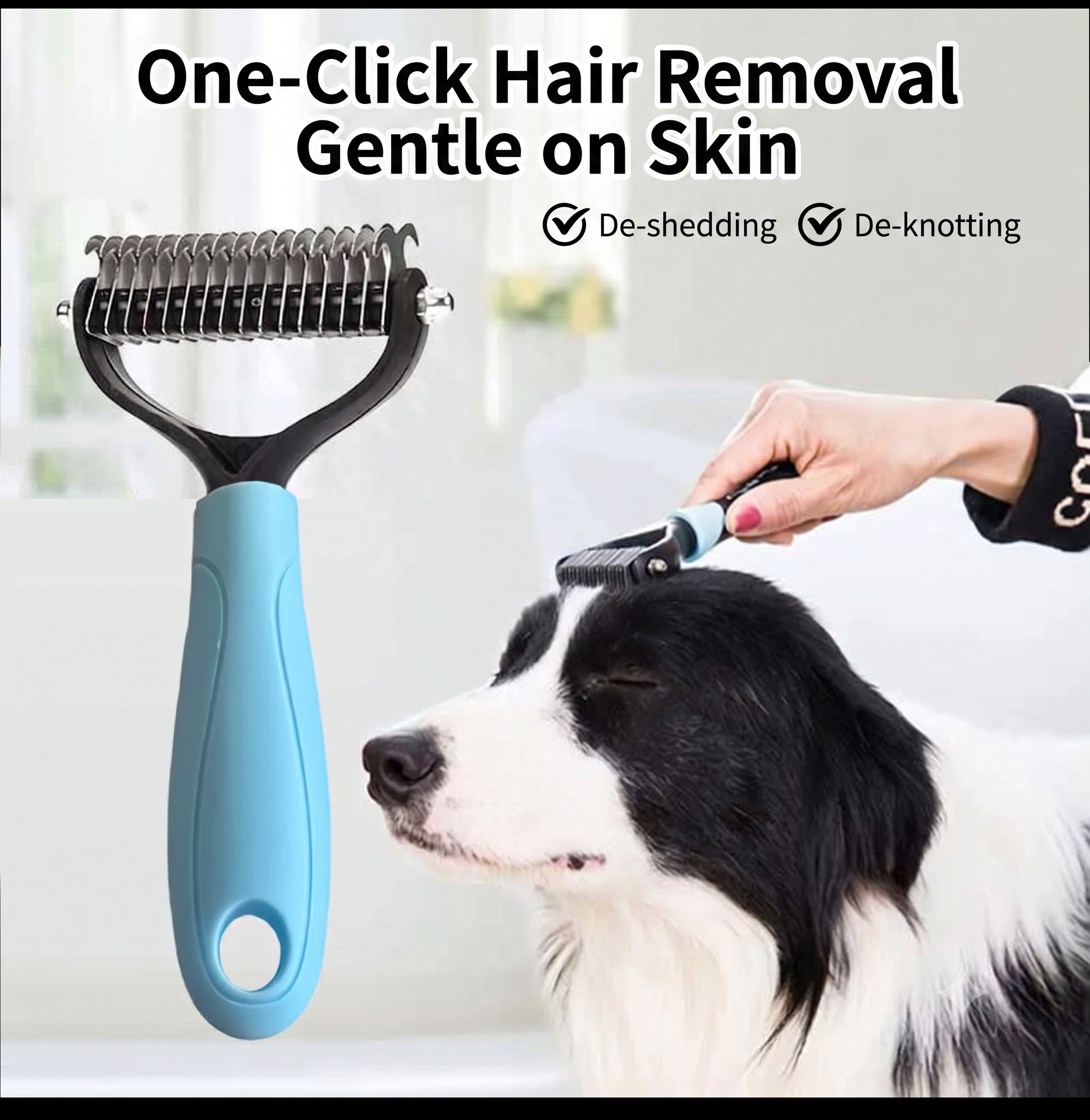 2-in-1 Self-Cleaning Pet Slicker Brush