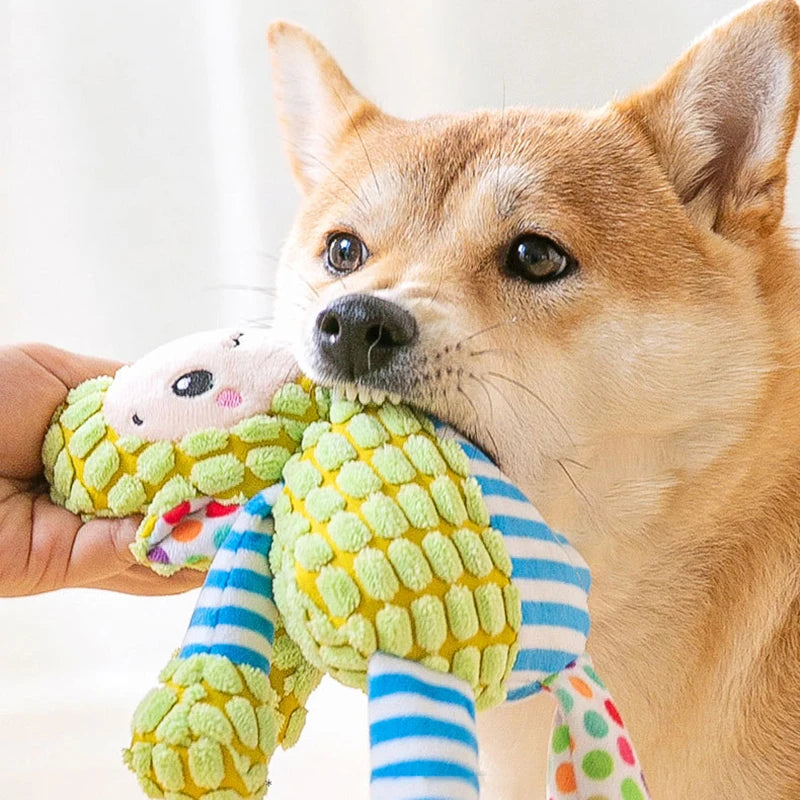 Cute Animal Plush Squeaky Chew Toy for Dogs & Cats