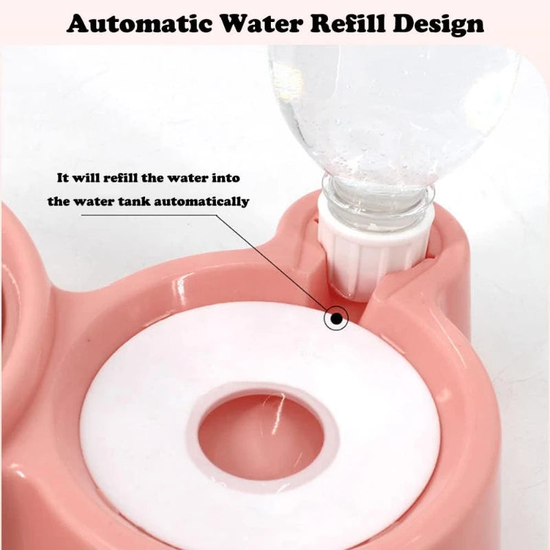 PetNest 2-in-1 Automatic Pet Water Dispenser & Food Bowl for Cats and Dogs