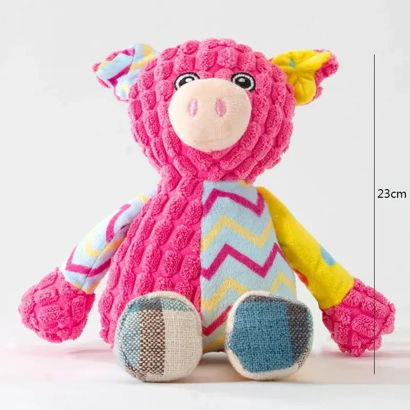 Cute Animal Plush Squeaky Chew Toy for Dogs & Cats - product detail image