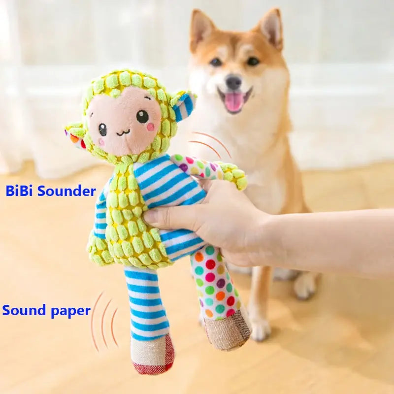 Cute Animal Plush Squeaky Chew Toy for Dogs & Cats - alternate product view