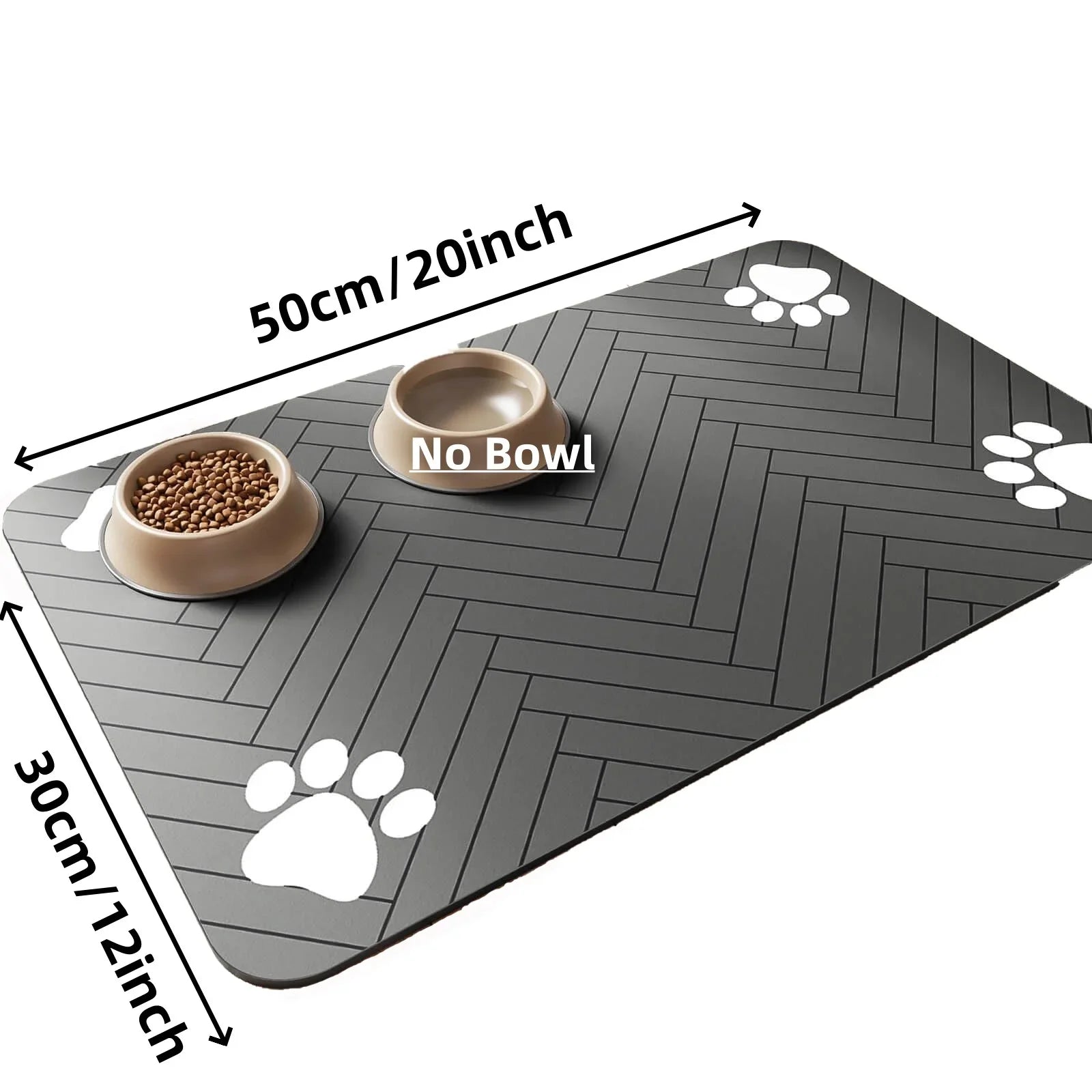 PetNest Absorbent Pet Feeding Mat — Non-Slip Waterproof Placemat for Dog & Cat Food and Water Bowls