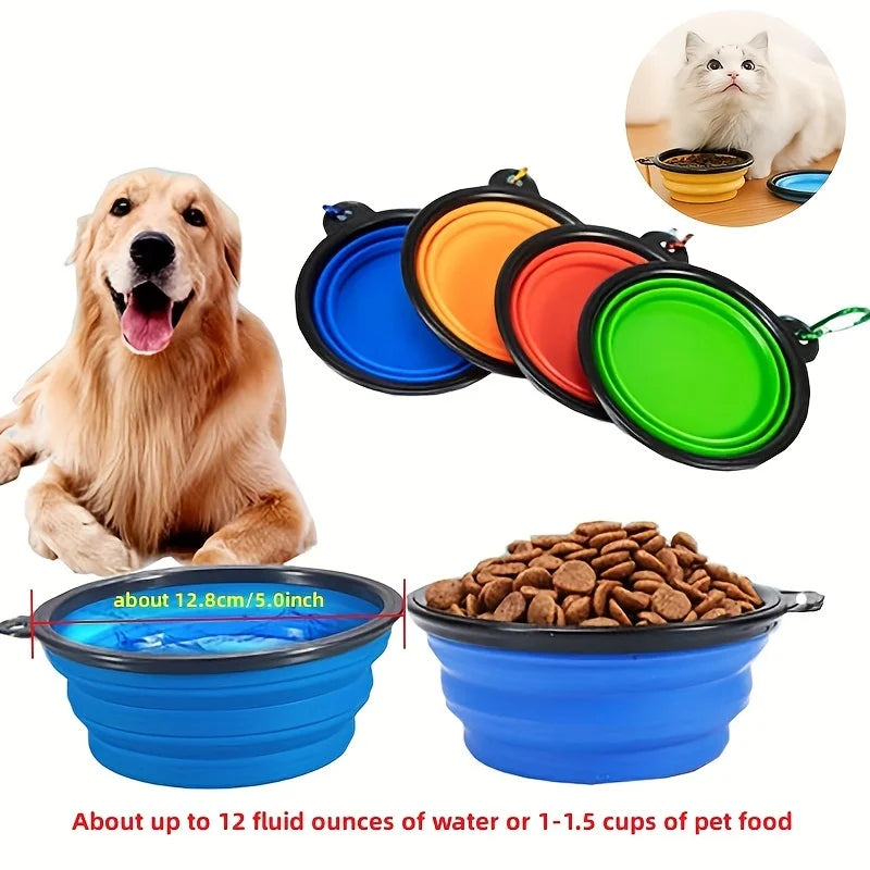 PetNest Collapsible Pet Travel Bowl — Portable Silicone Food & Water Bowl for Dogs & Cats