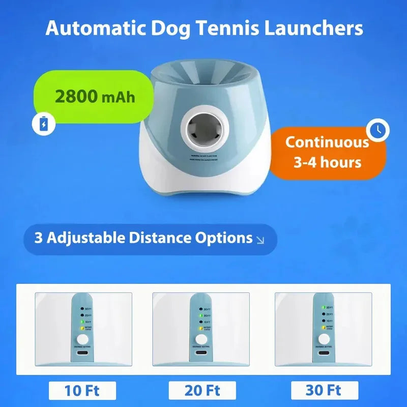 Automatic Dog Ball Launcher – Rechargeable Self-Playing Fetch Toy（Free Shipping）