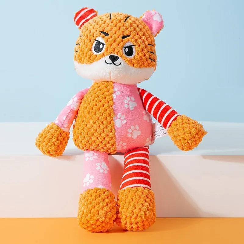 Cute Animal Plush Squeaky Chew Toy for Dogs & Cats