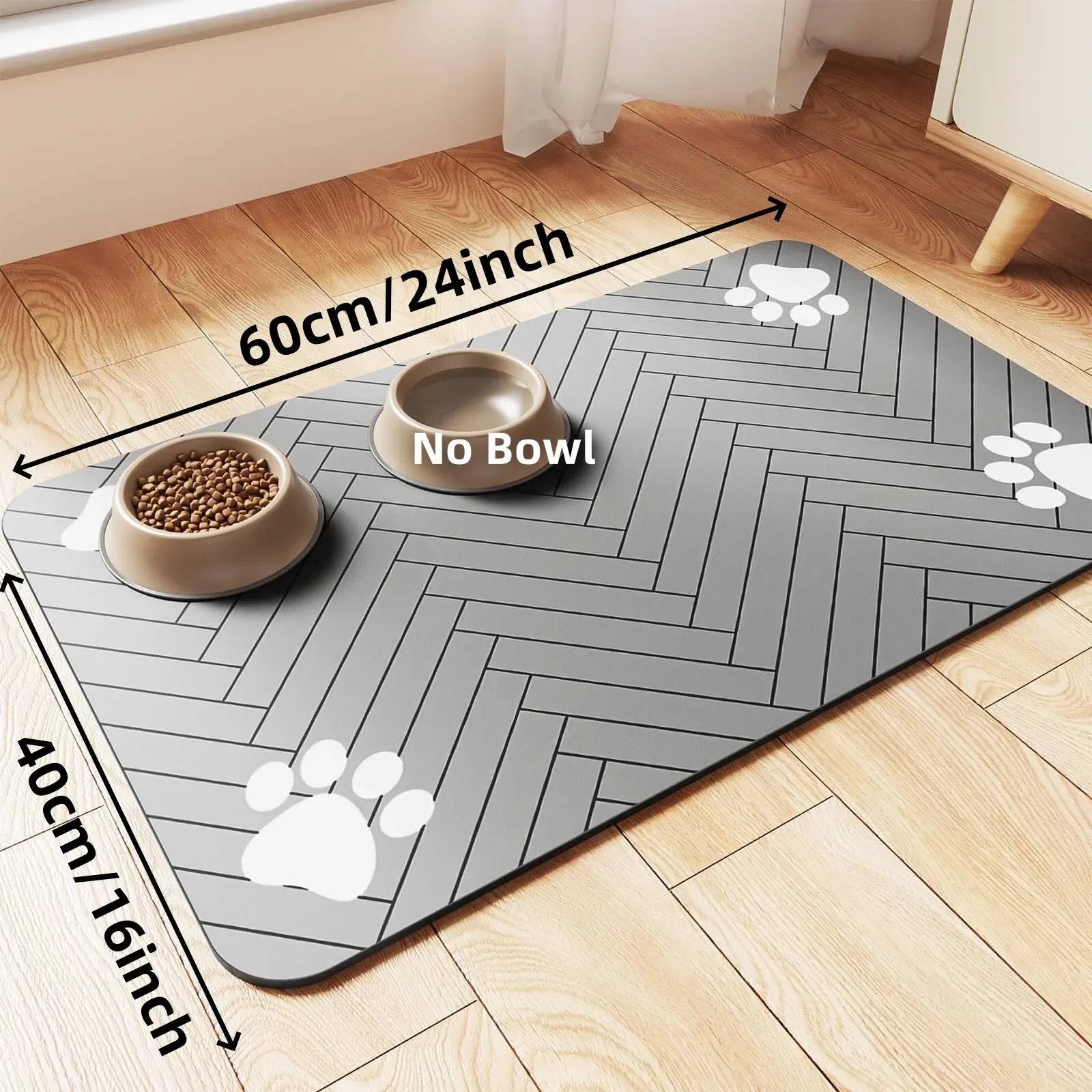 PetNest Absorbent Pet Feeding Mat - Non-Slip Waterproof Placemat for Dog & Cat Food and Water Bowls - additional product view