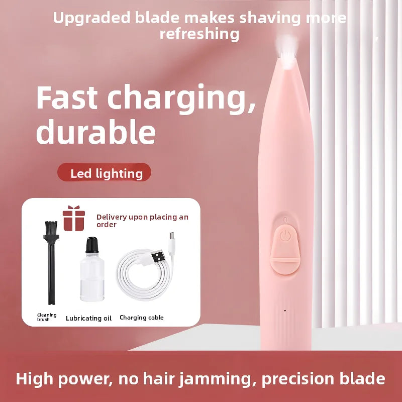 PetNest 360° Pet Paw Hair Trimmer — Rechargeable Electric Clipper for Dogs & Cats, USB-C Charging