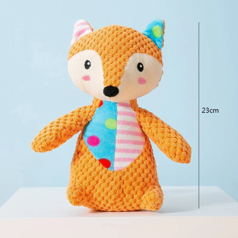 Cute Animal Plush Squeaky Chew Toy for Dogs & Cats