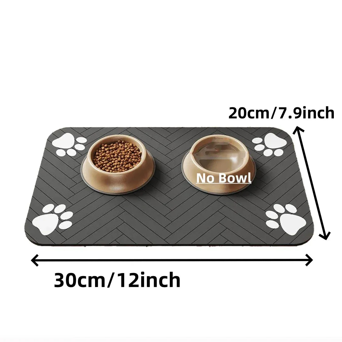 PetNest Absorbent Pet Feeding Mat - Non-Slip Waterproof Placemat for Dog & Cat Food and Water Bowls - product detail image