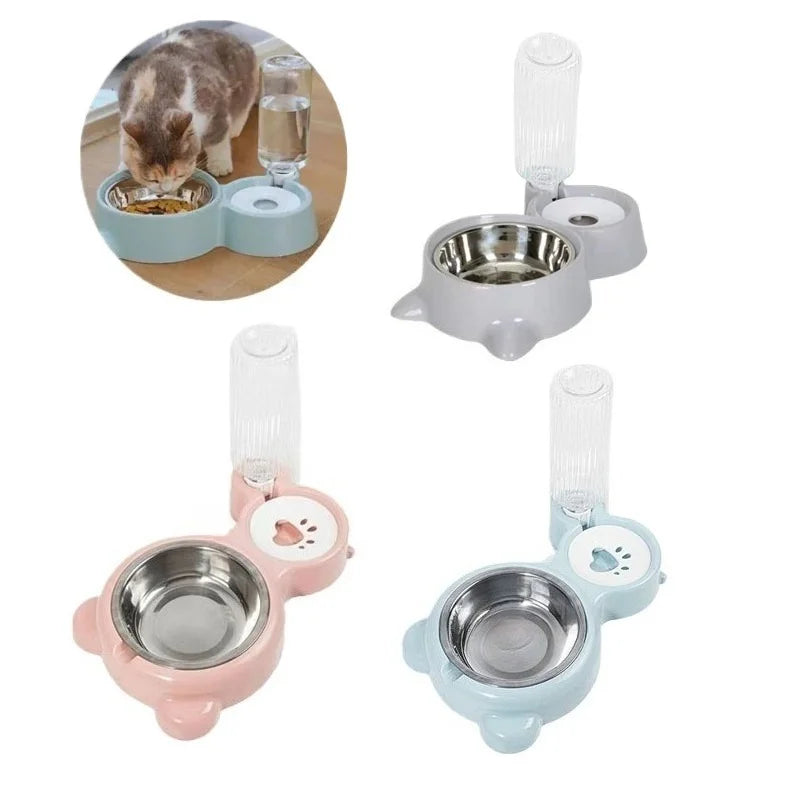 PetNest 2-in-1 Automatic Pet Water Dispenser & Food Bowl for Cats and Dogs