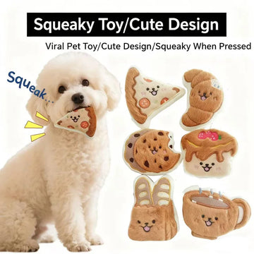 Plush Dog Squeaky Toys for Small Dogs & Puppies – Chew-Resistant Stress Relief Pet Toy
