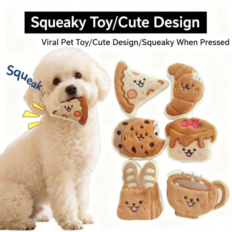 Plush Dog Squeaky Toys for Small Dogs & Puppies – Chew-Resistant Stress Relief Pet Toy