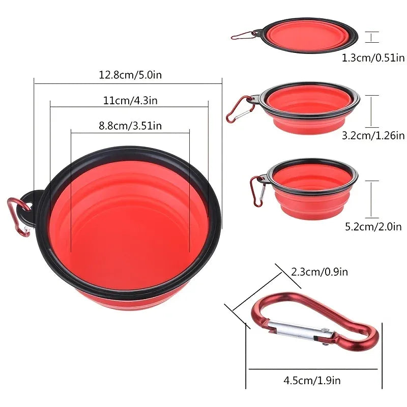 PetNest Collapsible Pet Travel Bowl - Portable Silicone Food & Water Bowl for Dogs & Cats - alternate product view