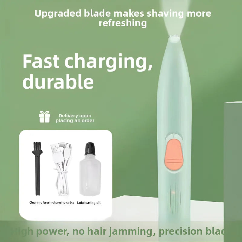 PetNest 360° Pet Paw Hair Trimmer — Rechargeable Electric Clipper for Dogs & Cats, USB-C Charging