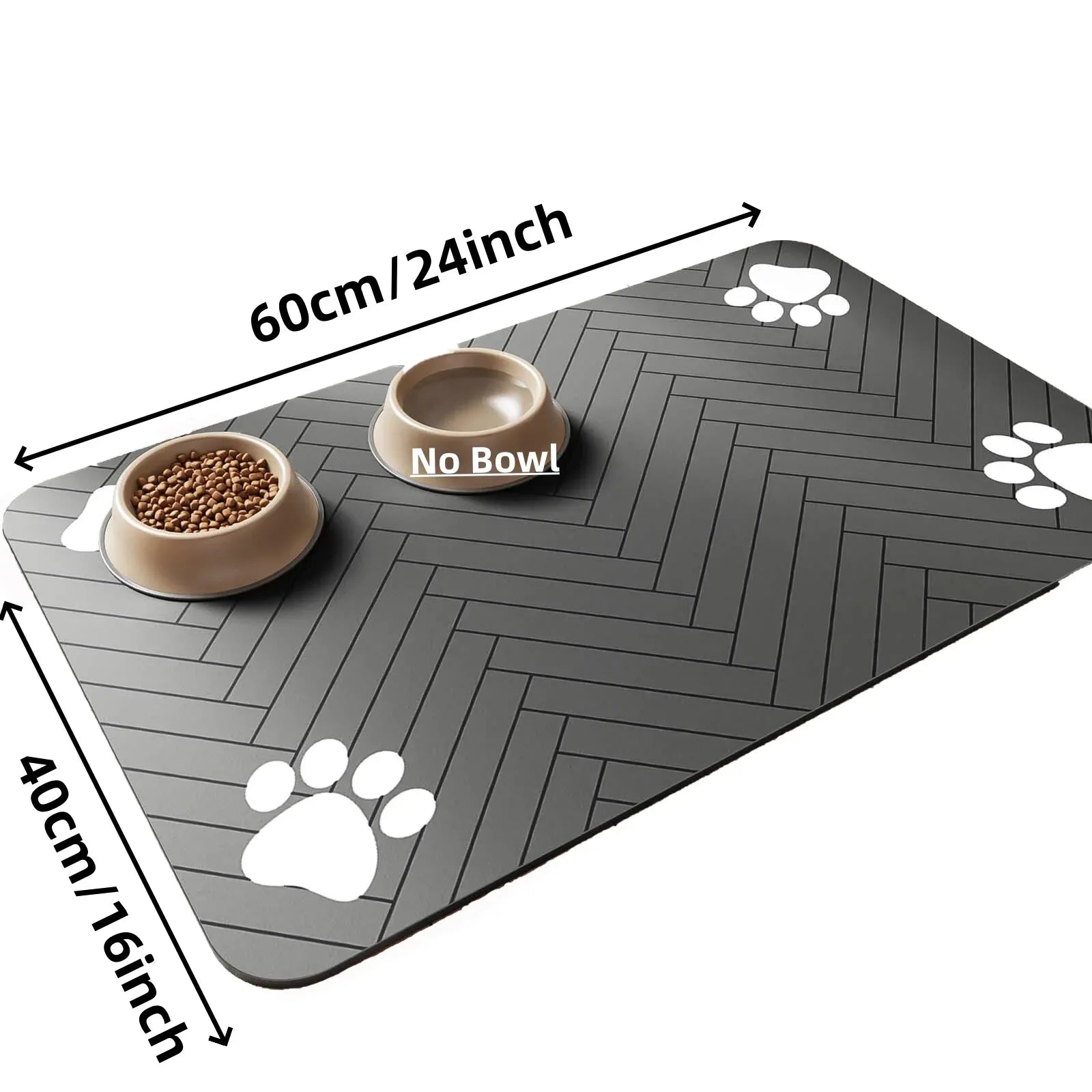 PetNest Absorbent Pet Feeding Mat - Non-Slip Waterproof Placemat for Dog & Cat Food and Water Bowls - additional detail view
