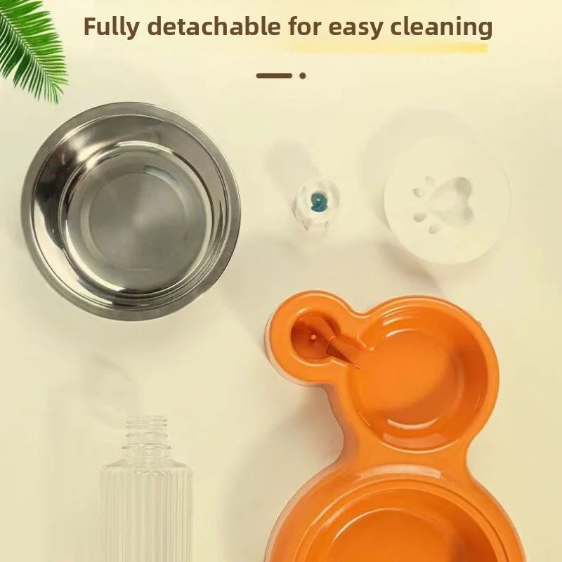 PetNest 2-in-1 Automatic Pet Water Dispenser & Food Bowl for Cats and Dogs