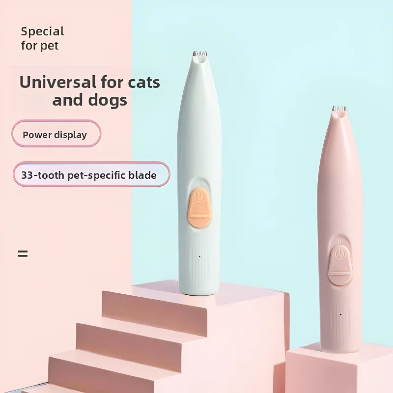 PetNest 360° Pet Paw Hair Trimmer — Rechargeable Electric Clipper for Dogs & Cats, USB-C Charging