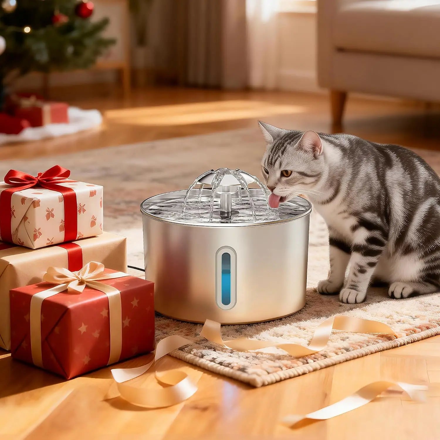 Ultra-Quiet Automatic Pet Water Fountain - close-up product view