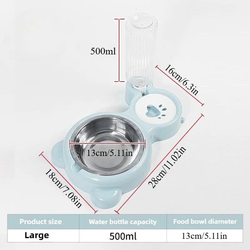 PetNest 2-in-1 Automatic Pet Water Dispenser & Food Bowl for Cats and Dogs