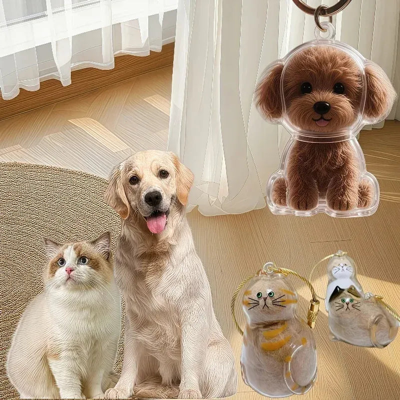 Pet Hair Keepsake Keychain - Carry Your Furry Friend Everywhere(Free Shipping) - product design detail