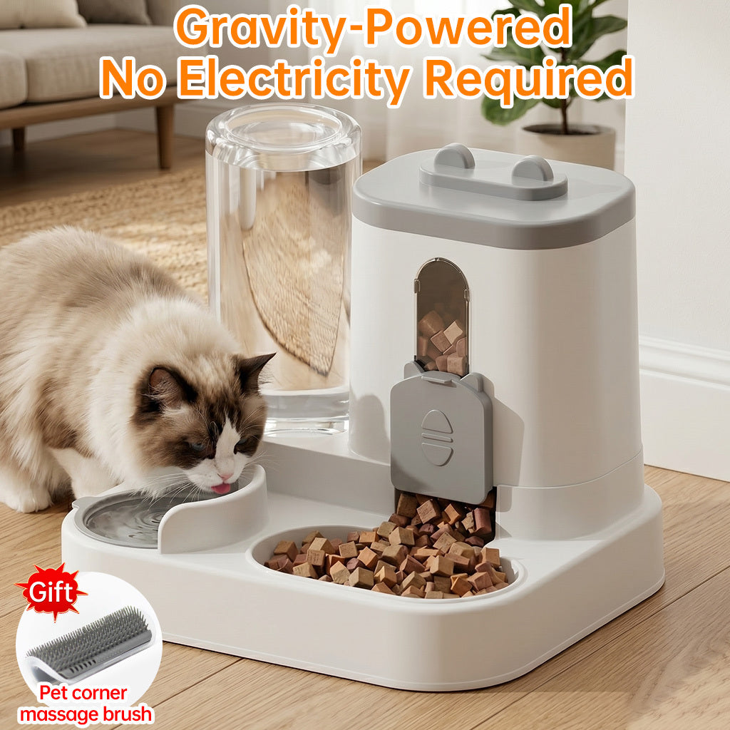 Space-Saving 2-in-1 Auto Feeder & Waterer - product image 1