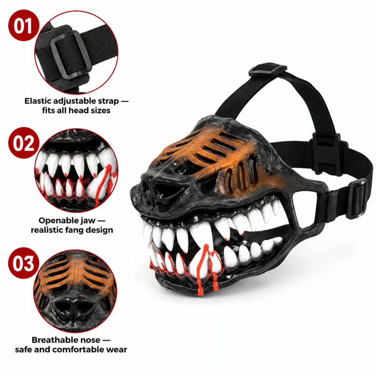 Spooky Dog Halloween Mask – Funny Pet Costume Accessory for Halloween Parties & Photos（Free Shipping）