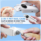 2-in-1 Electric Pet Nail Clipper & Grinder for Dogs Cats