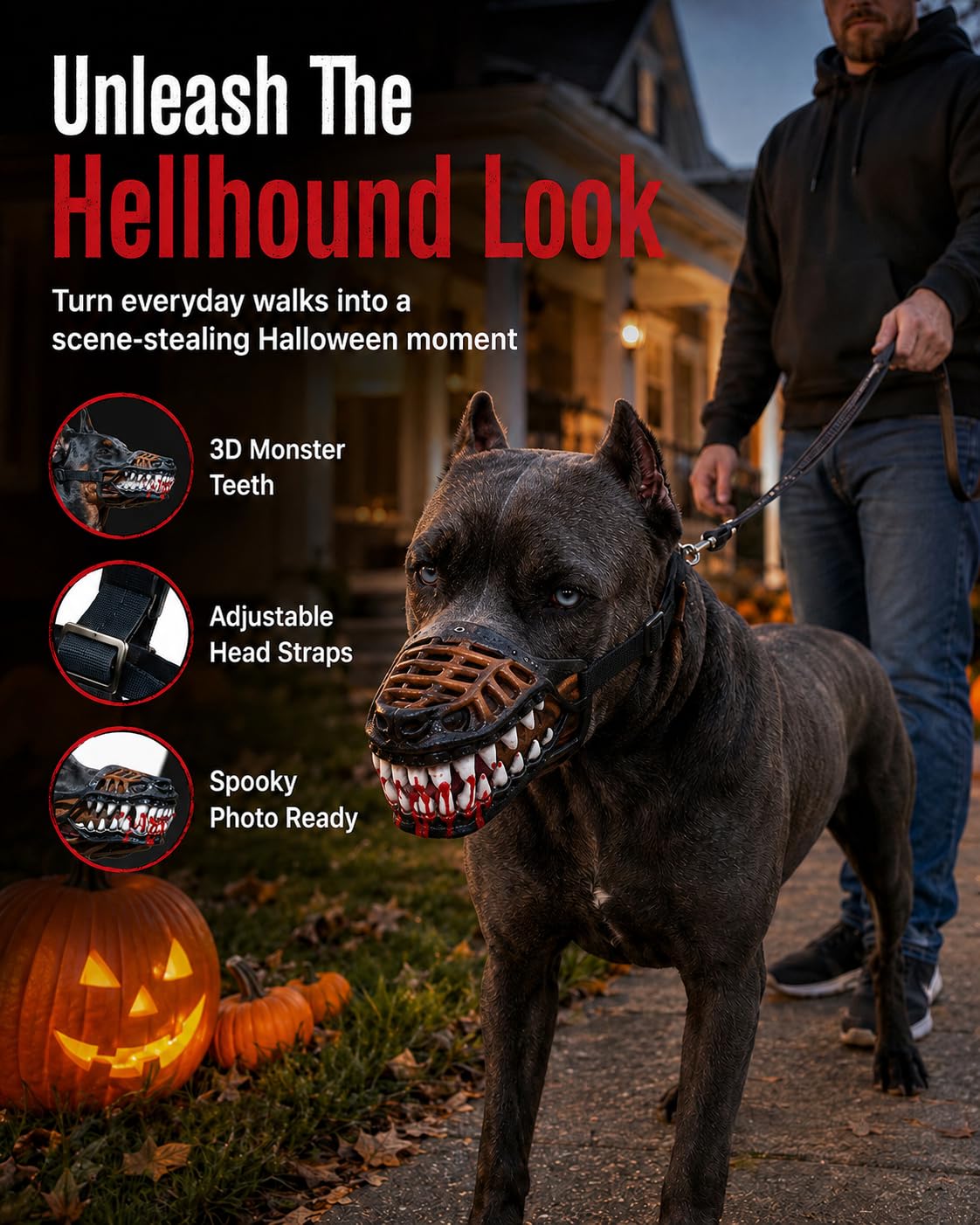 Spooky Dog Halloween Mask – Funny Pet Costume Accessory for Halloween Parties & Photos（Free Shipping）